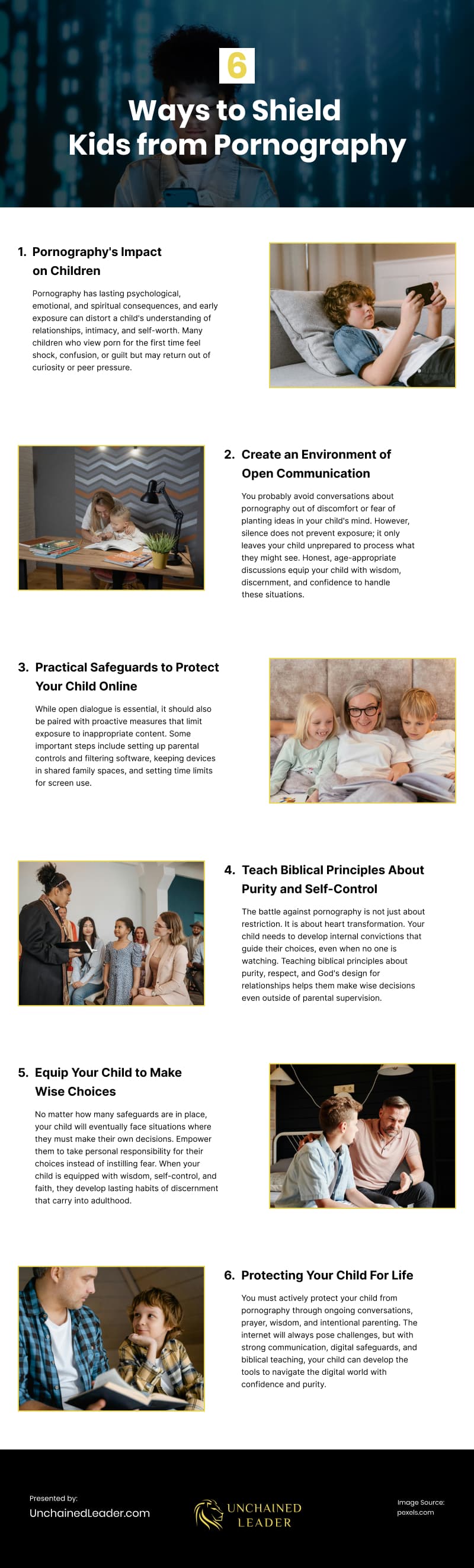 6 Ways to Shield Kids from Pornography Infographic