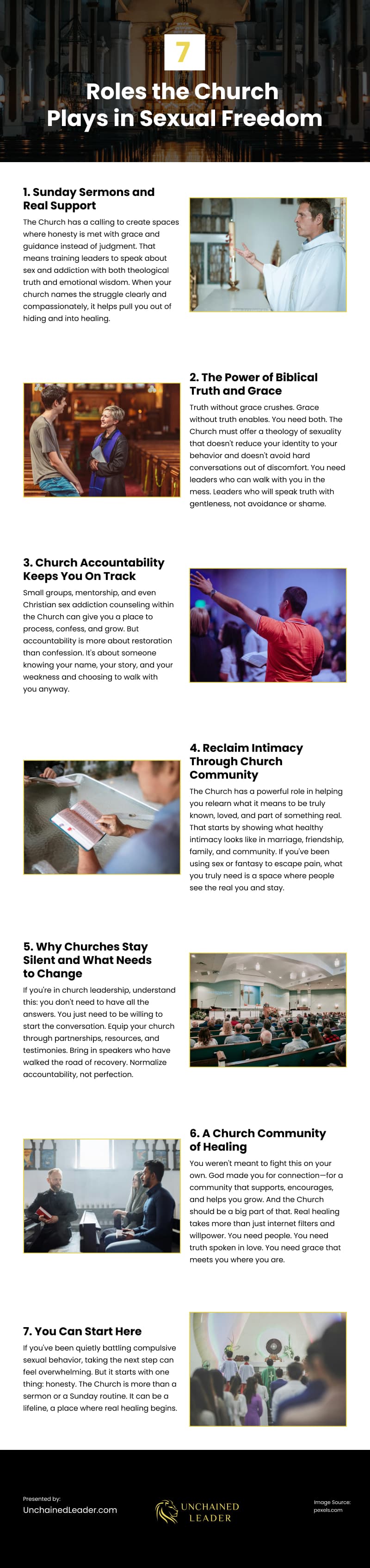 7 Roles the Church Plays in Sexual Freedom Infographic