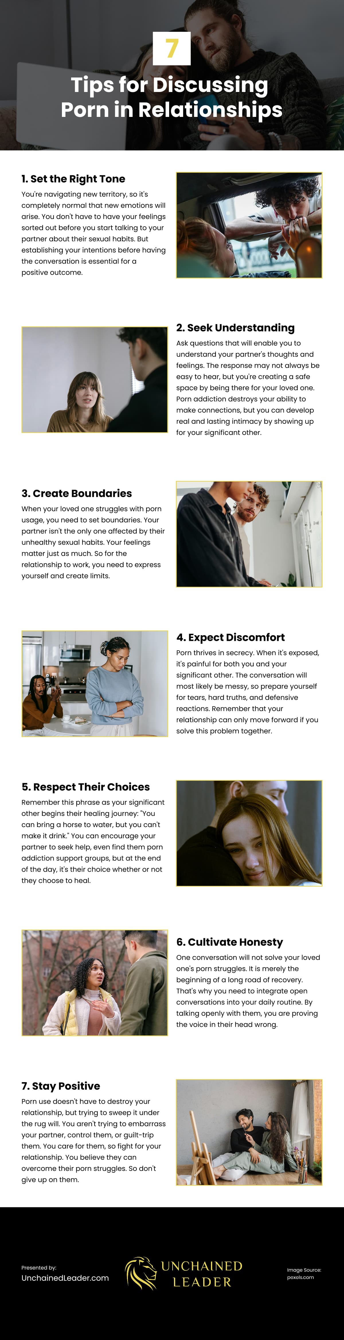 7 Tips for Discussing Porn in Relationships Infographic