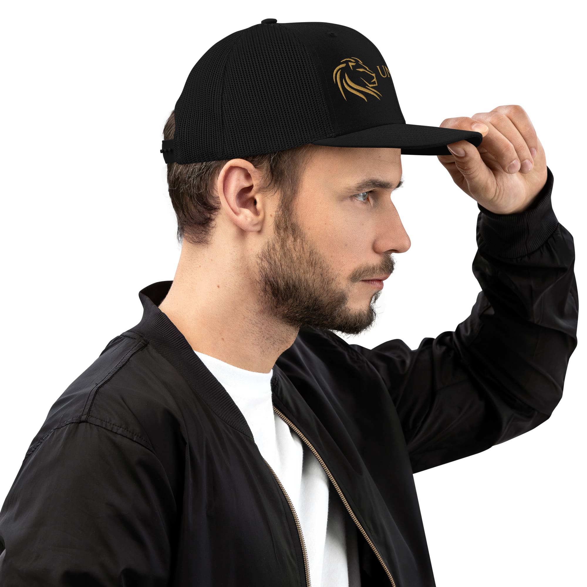 Trucker Cap (black/grey) Full Unchained Logo