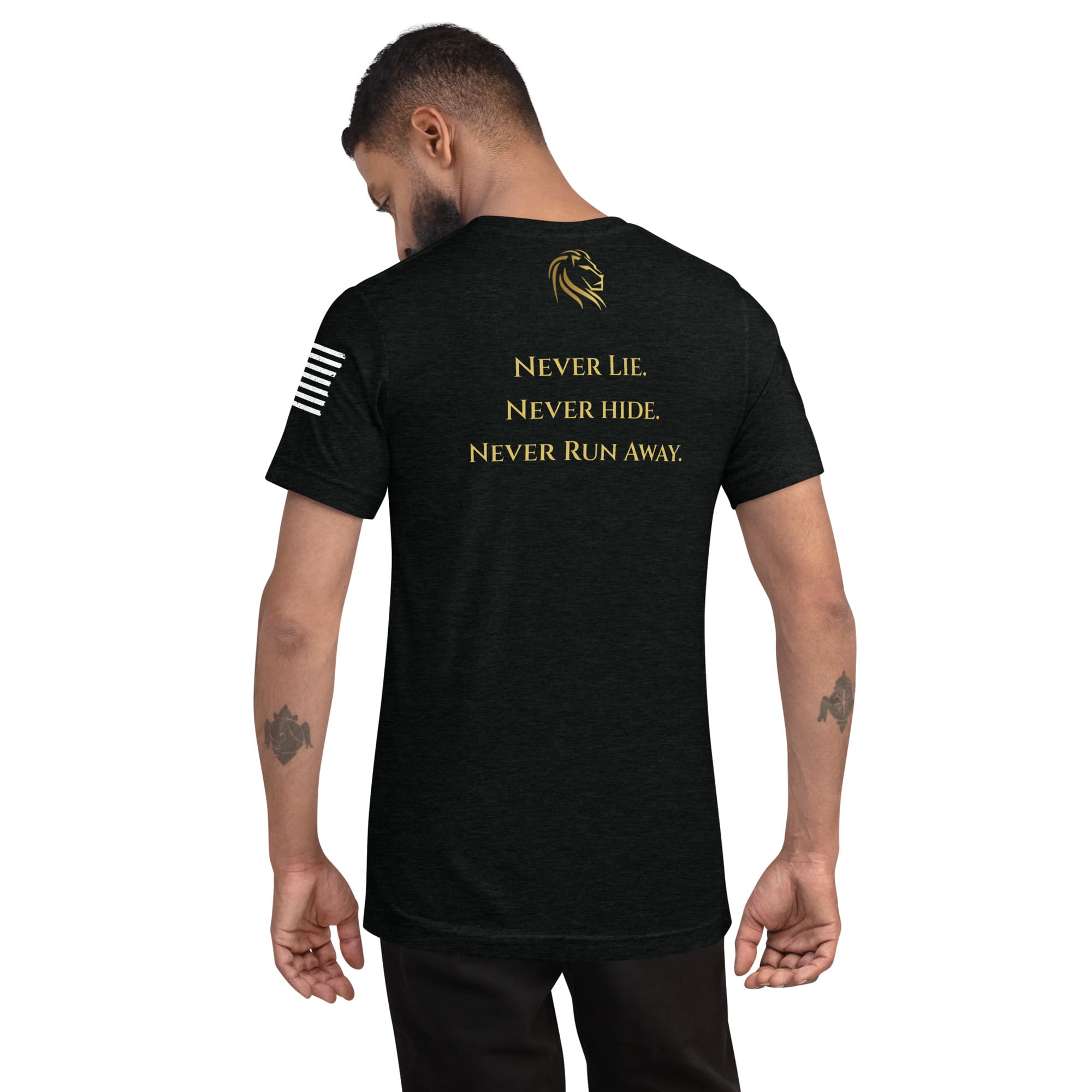 Fitted T-Shirt (Never lie back)