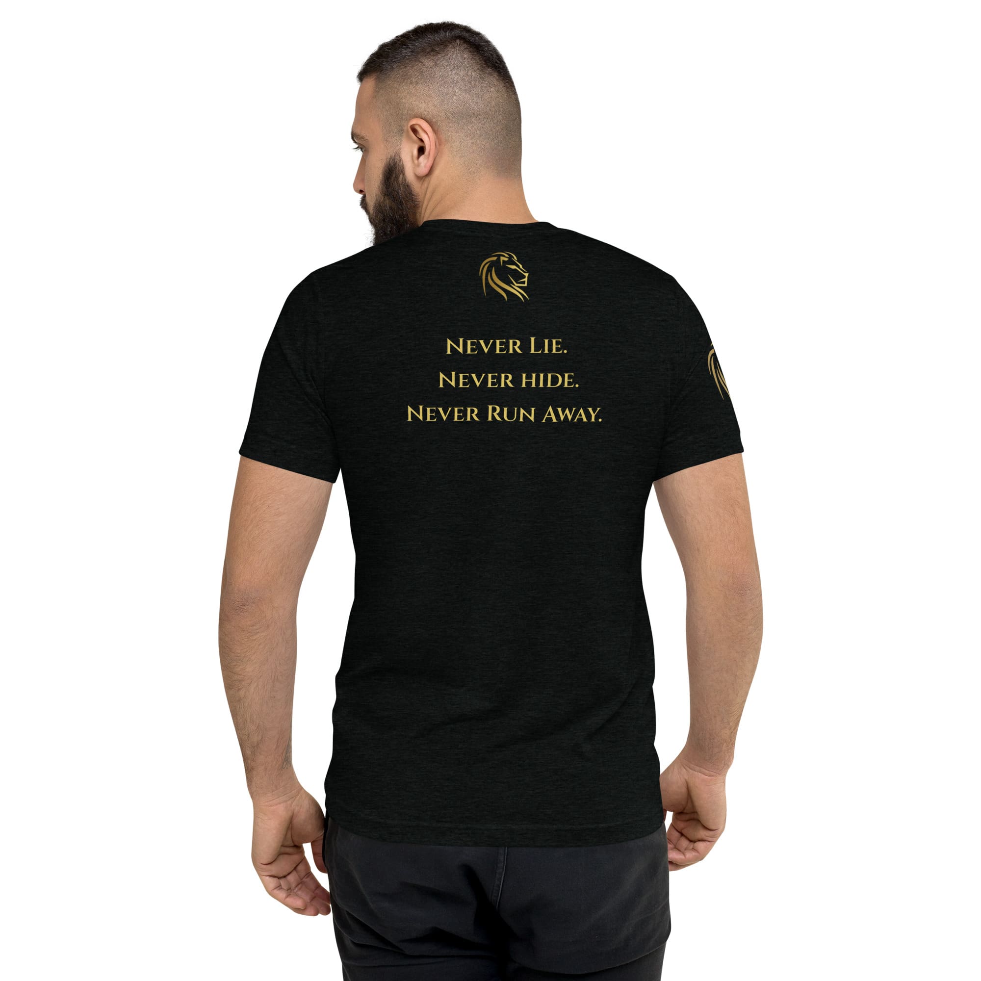 Fitted T-Shirt (Never lie back)